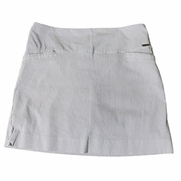 S.C.&Co Women’s Blue White Textured Striped 360 Tummy Control Skort Size XXL - Picture 1 of 6